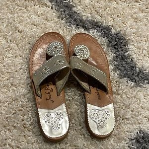 Jack Rogers Flat Sandals- gold